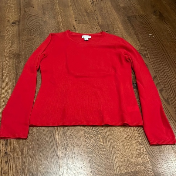 Adrienne Vittadini Women’s Long Sleeve Cashmere Sweater Red Size Medium - Picture 1 of 4